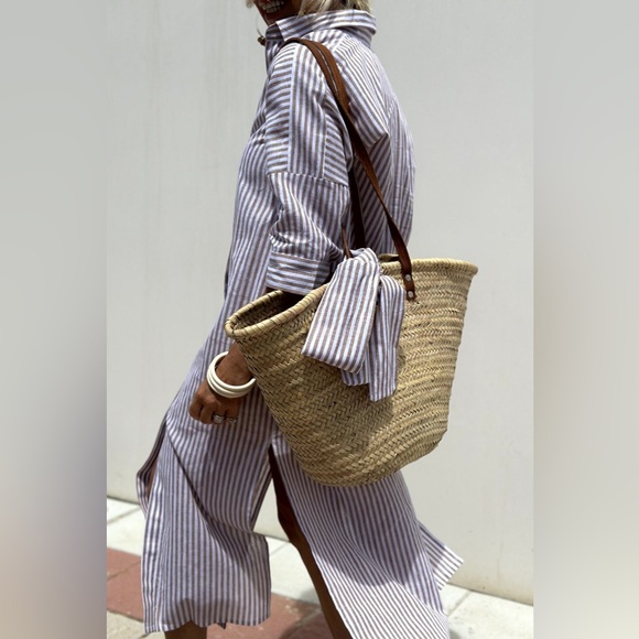 Minimalist Tied Button Up Three-Quarter Sleeve Dress - Picture 13 of 14